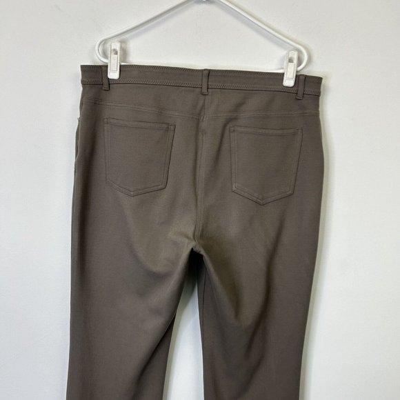 Chicos So Slimming Ponte Pants Womens Size 3 US 16 Taupe Tan Peyton - Picture 8 of 10